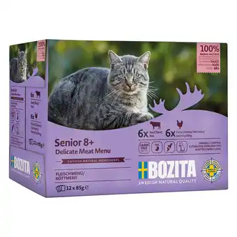 Zooplus 24x 85g bozita morsels in sauce senior plenty gemengd pakket nat kattenvoer aanbieding