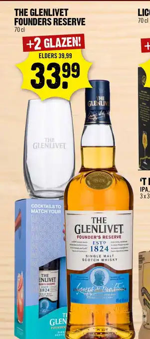 Dirck 3 THE GLENLIVET FOUNDERS RESERVE aanbieding