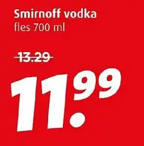 Boni Smirnoff vodka aanbieding