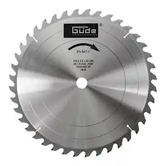 Amazon Güde carbide blade 400x30x2, 2mm met 40 tanden aanbieding