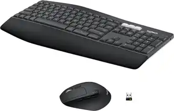 Amazon Logitech mk850 performance draadloze toetsenbord en muis combi, polssteun, multi-device, windows/pc/laptop/android/ios, qwert aanbieding