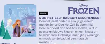 DA FROZEN DOE-HET-ZELF BADBOM GESCHENKSET aanbieding