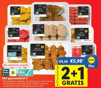 Lidl Alle gourmetmini's aanbieding