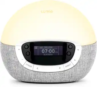 Amazon Lumie bodyclock shine 300 - lichtwekker, daglichtwekker, zonsopgang en zonsondergang simulatie, wake-up light met snooze func aanbieding