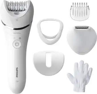 Amazon Philips epilator 8000 serie - geschikt voor benen en lichaam - 2 snelheidsinstellingen - draadloos nat en droog gebruik - ing aanbieding