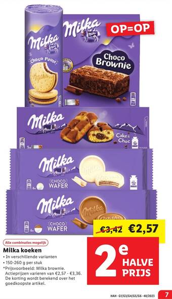 Lidl Milka koeken aanbieding