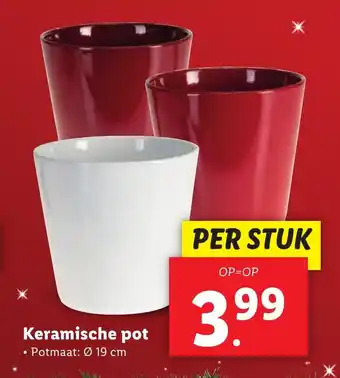 Lidl Keramische pot aanbieding