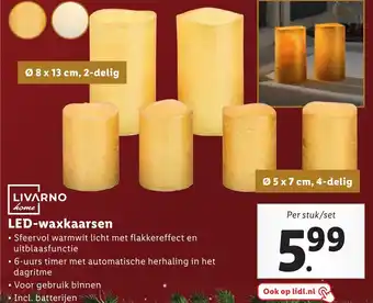 Lidl LIVARNO home LED-waxkaarsen aanbieding