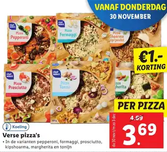 Lidl Verse pizza's aanbieding