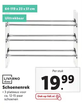 Lidl LIVARNO home Schoenenrek aanbieding