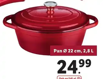 Lidl Pan Ø 22 cm, 2,8 L aanbieding