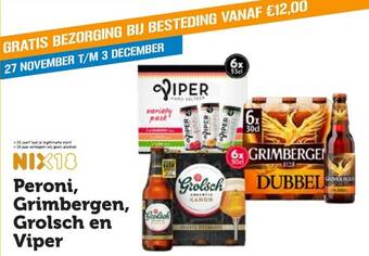 Coop Peroni, Grimbergen, Grolsch en Viper aanbieding