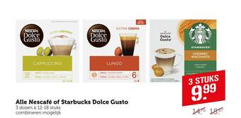 Coop Alle Nescafé of Starbucks Dolce Gusto aanbieding