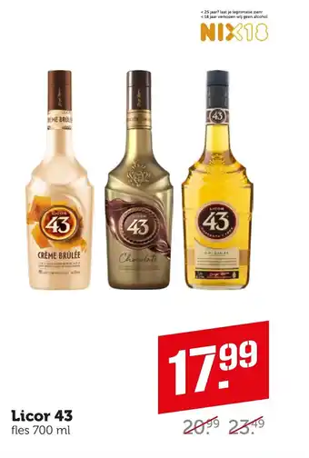 Coop Licor 43 fles 700 ml aanbieding