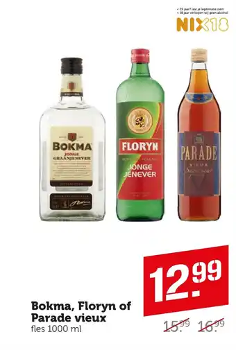 Coop Bokma, Floryn of Parade vieux fles 1000 ml aanbieding