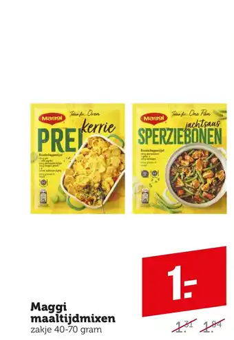 Coop Maggi maaltijdmixen aanbieding