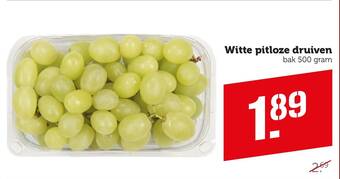 Coop Witte pitloze druiven 500g aanbieding