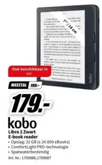 MediaMarkt kobo Libra 2 Zwart E-book reader aanbieding
