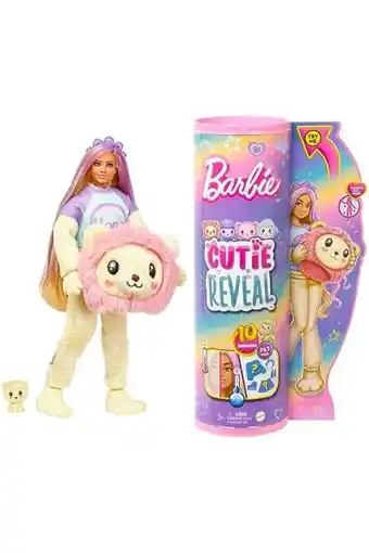 Amazon Barbie cutie reveal pop en accessoires, zacht leeuwenkostuum en 10 verrassingen, waaronder kleurverandering, hope' cozy cute  aanbieding