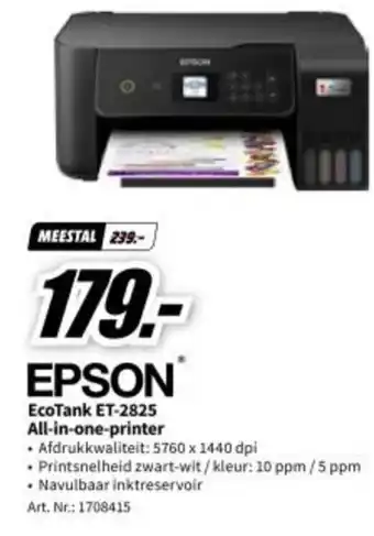 MediaMarkt EPSON EcoTank ET-2825 All-in-one-printer aanbieding