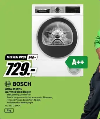 MediaMarkt BOSCH WQG24500NL Warmtepompdroger aanbieding