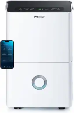 Amazon Pro breeze slimme luchtontvochtiger met app, 30 liter per dag, wifi, afvoer, 4 liter watertank, 24 uurstimer, kinderslot - dr aanbieding