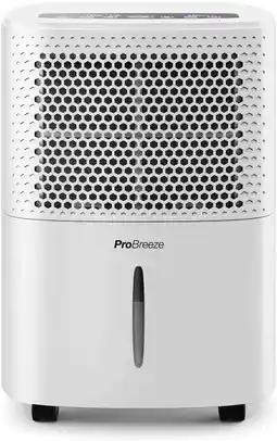 Amazon Pro breeze luchtontvochtiger 12l/dag, ontvochtiging van ruimtes tot 120m³ (~20 m²) - 3 modus, 1,8l tank, doorlopende afvoer, aanbieding