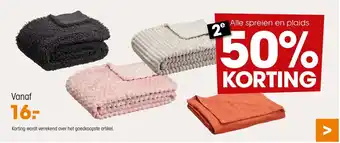 Kwantum Alle spreien en plaids aanbieding