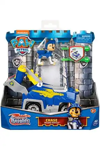 Amazon Paw patrol rescue knights - transformerende chase-speelgoedvoertuig met actiefiguur aanbieding