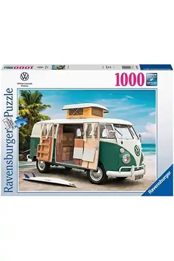 Amazon Ravensburger puzzle 17087 - volkswagen t1 camper van - 1000 teile vw puzzle für erwachsene und kinder ab 14 jahren aanbieding