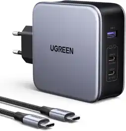 Amazon Ugreen nexode 140w usb c charger pd 3.1 usb c voeding gan 3 poorts pd oplader compatibel met macbook pro/air, dell xps, iphon aanbieding