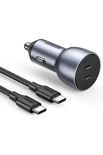 Amazon Ugreen sigarettenaansteker 40w usb-c dual pd autolader met 60w oplaadkabel voor iphone 15 15 pro galaxy s23 s22 aanbieding