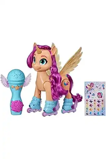 Amazon My little pony speelset: zingende en skatende sunny starscout van 22,5 cm groot met afstandsbediening, uit de film a new gene aanbieding