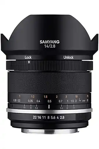 Amazon Samyang 22985 mf 14 mm f2,8 mk2 voor canon ef - groothoeklens handmatige focus voor full-frame en aps-c vaste brandpuntsafsta aanbieding