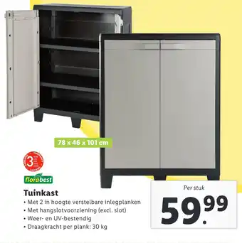 Lidl Tuinkast 78x46x101 cm aanbieding