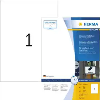 Conrad Herma 9543 etiketten (a4) 210 x 297 mm polyethyleen folie wit 40 stuk(s) extra sterk hechtend folie-etiketten aanbieding