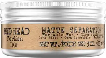 Amazon Bed head for men by tigi matte separation haarwax voor mannen voor versteviging van het haar 85 gram aanbieding