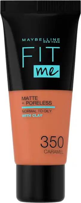 Amazon Maybelline new york - fit me matte + poreless foundation - 350 caramel - medium dekkende foundation aanbieding