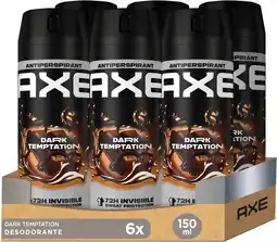 Amazon Axe deodorant anti-transpirant dark temptation - 6 x 150ml aanbieding