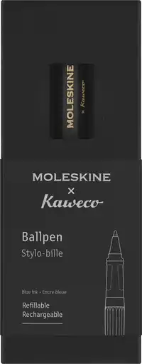 Amazon Moleskine kaweco balpen, zwart, medium punt (0,7 mm), blauwe inkt aanbieding