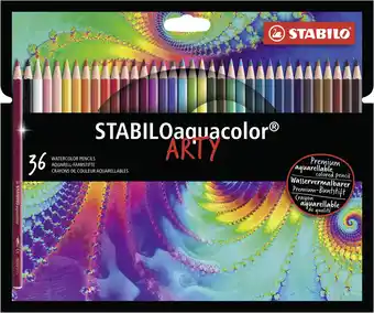 Amazon Aquarel kleurpotlood - stabilo aquacolor - arty - 36 stuks - met 36 verschillende kleuren aanbieding