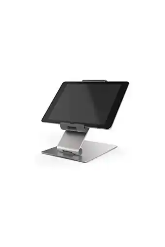 Amazon Durable 893023 tabletlhouder tafel (voor tablets 7-13 inch, draaibaar met anti-diefstal ankerpunt) zilver/antraciet aanbieding