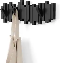 Amazon Umbra sticks wandkapstok met 5 haken, zwart aanbieding