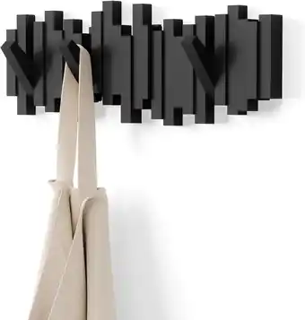 Amazon Umbra sticks wandkapstok met 5 haken, zwart aanbieding