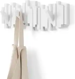 Amazon Umbra sticks wandkapstok met 5 haken, wit aanbieding