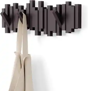 Amazon Umbra sticks wandkapstok met 5 haken, espresso aanbieding