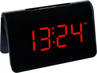 Amazon Tfa dostmann icon wekker digital zendergestuurd, 60.2543.05, met grote led cijfers, alarm met snooze-functie (interval regelb aanbieding