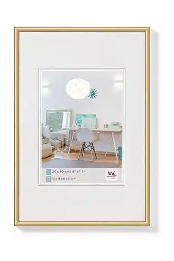 Amazon Walther design kv130g new lifestyle kunststof fotolijst, 21x29,7 cm din a4, goud aanbieding