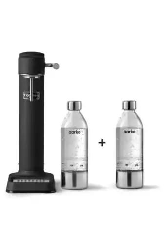 Amazon Aarke carbonator 3 sodamaker met 2-pack flessen (800ml), afwerking matzwart aanbieding