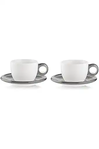 Amazon Fratelli guzzini gocce, set of 2 cappuccino cups with saucers, smma|porcelain aanbieding